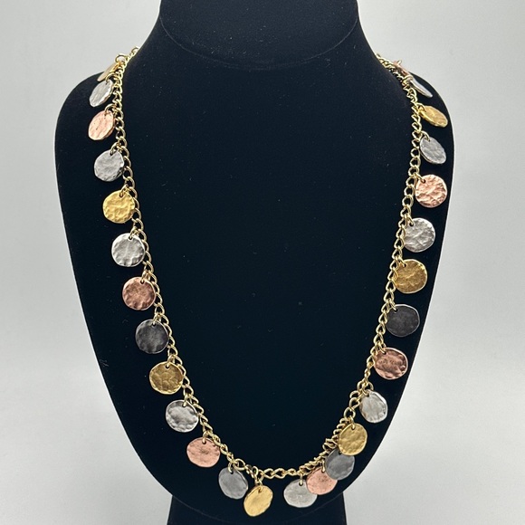 Kenneth Jay Lane Jewelry - Kenneth Jay Lane kjl mixed metal coin necklace #439